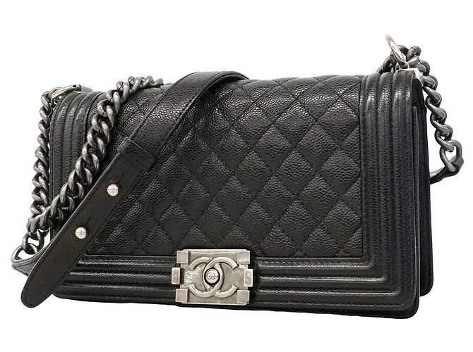 Chanel Boy Chain Shoulder Bag Black