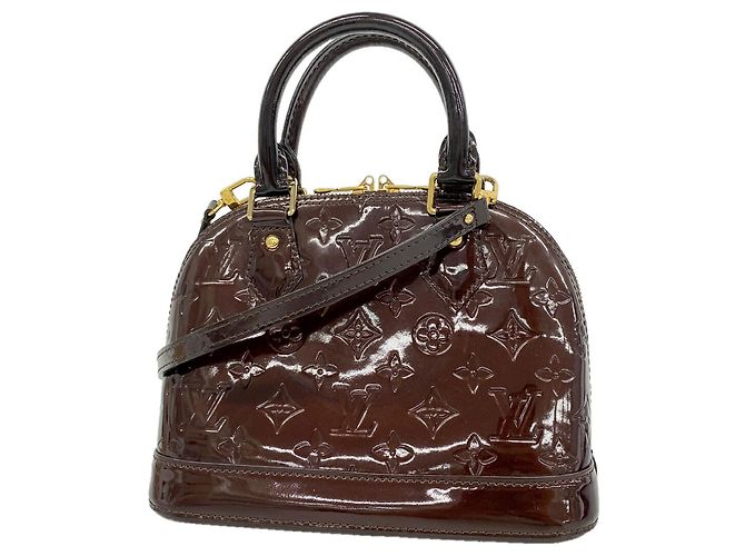 Borsa Louis Vuitton Alma BB Vernis Bordò