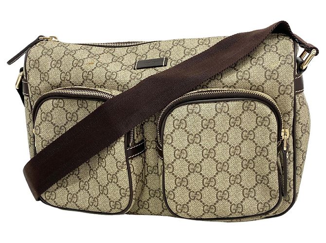 Borsa a tracolla Gucci GG Supreme Marrone