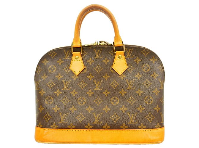 Borsa a mano Louis Vuitton Alma Monogram Marrone