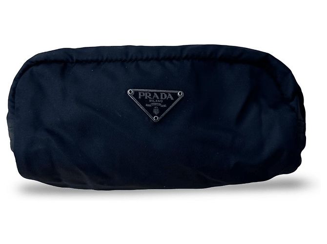 Pochette Prada in nylon nero