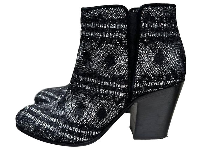 Giuseppe Zanotti strukturierte Stiefeletten Schwarz Sz.36 gebraucht