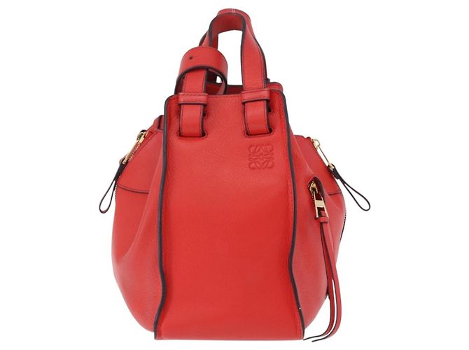 Loewe Hammock Leather Small Rouge