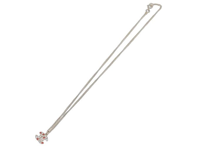 Pendente Chanel Rainbow CC in metallo e cristalli Multicolore