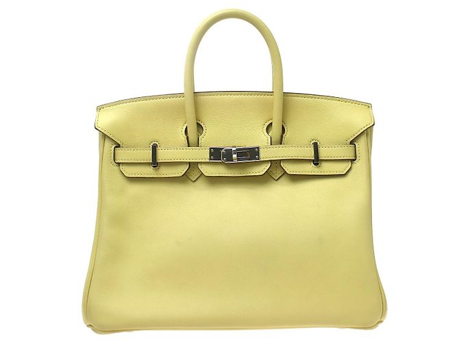 Hermès Hermes Birkin Yellow Swift avec Palladium Hardware 35 Jaune