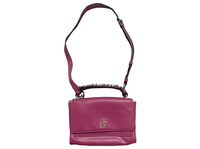Karl Lagerfeld Lederhandtasche Fuchsia