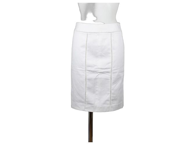 Red Valentino Falda tubo blanca de algodón R.E.D. Valentino Blanco