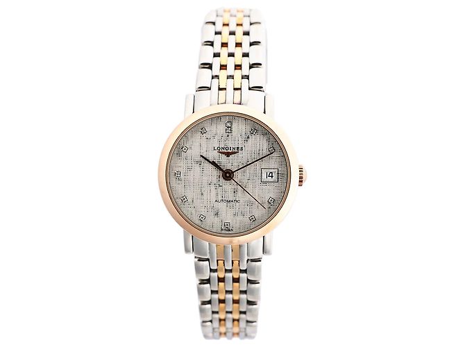 Orologio Longines Elegant L4.309.5 GP×SS AT con quadrante argento