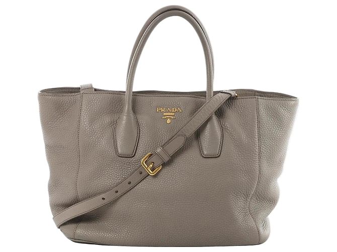 Borsa 2Way Prada in pelle Vitello Daino, Grigio