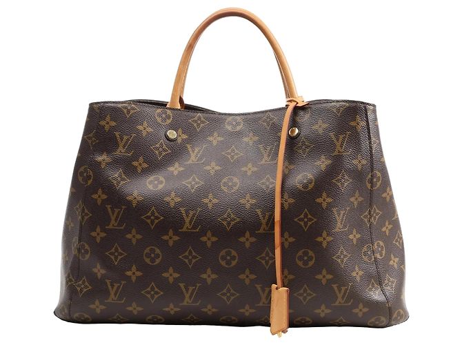 Louis Vuitton Montaigne GM Monogram Canvas Handtasche in Braun Bordeaux