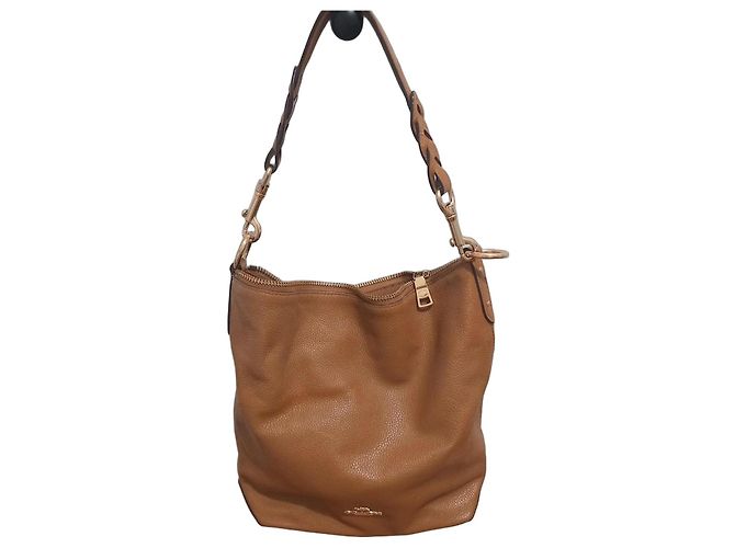 Borsa a tracolla Coach in pelle marrone