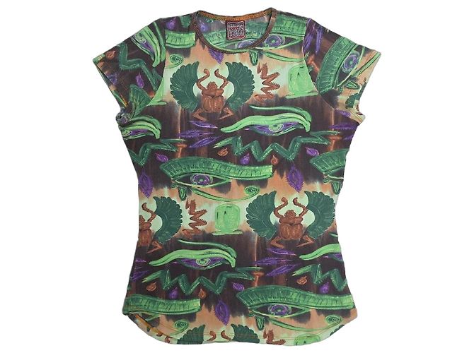 Top Jean Paul Gaultier Jeans estampado egipcio Multicolor