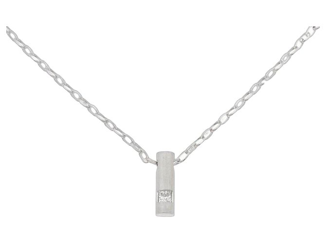 Autre Marque Collier en or blanc Au750 et diamants Argenté