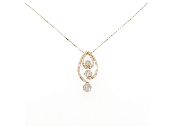 Autre Marque Collar Au750 2way Diamantes Rosa
