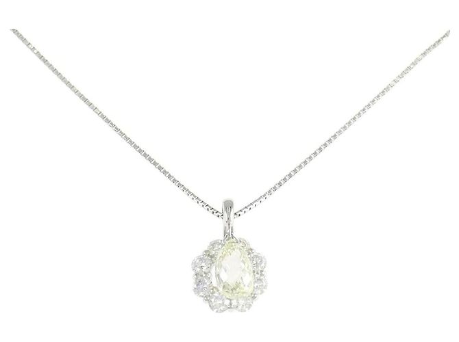 Autre Marque Collana in platino e diamanti Argento