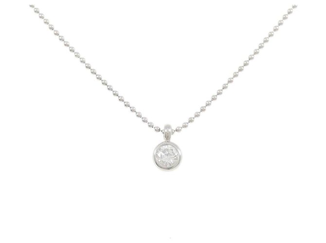 Autre Marque Diamantenhalskette Pt900 Pt850 Silber