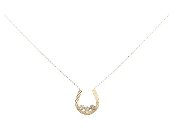 Autre Marque Collar Horseshoe Diamond Au750 Dorado