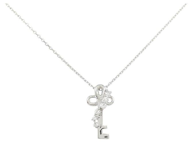 Autre Marque Collana in platino e diamanti Argento