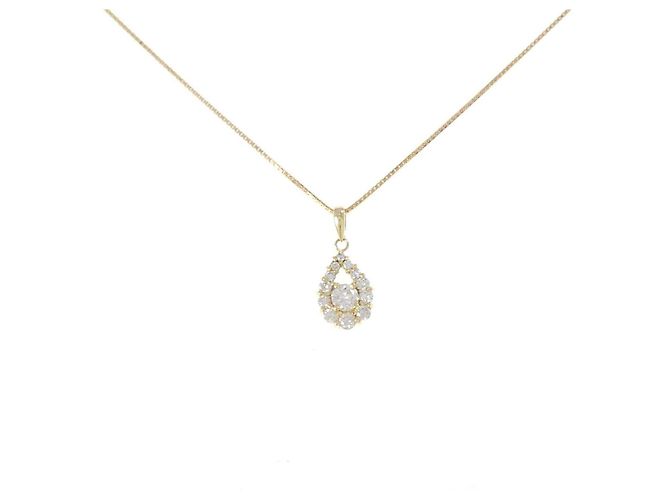 Autre Marque Collar de Diamantes Au750 Dorado