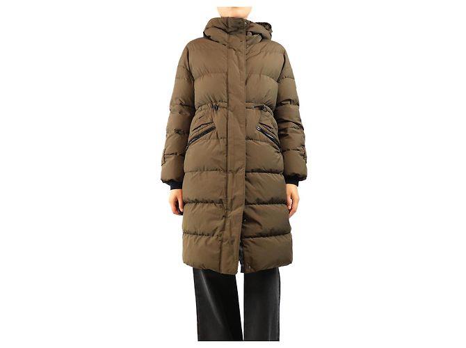 Herno Kapuzen-Steppmantel khaki - size UK 10 Braun