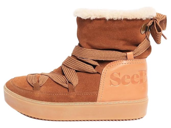 Chloé Brown shearling winter boots - size EU 39 (UK 6)