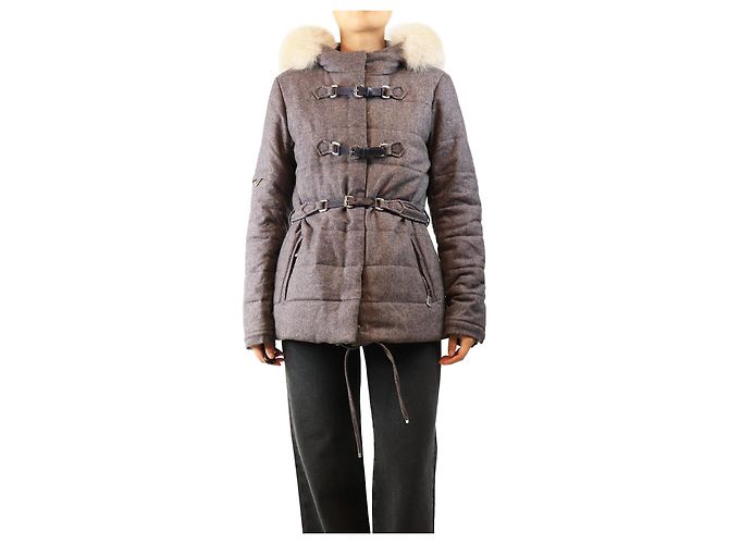 Dior Giacca con cappuccio viola - size UK 12 Porpora
