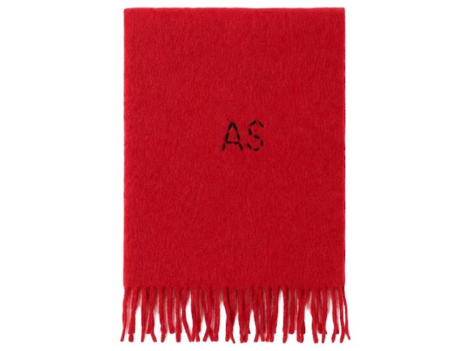 Acne Écharpe en mohair dégradé rose