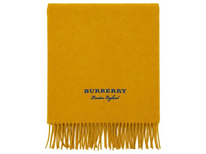 Burberry Sciarpa in cashmere gialla Giallo