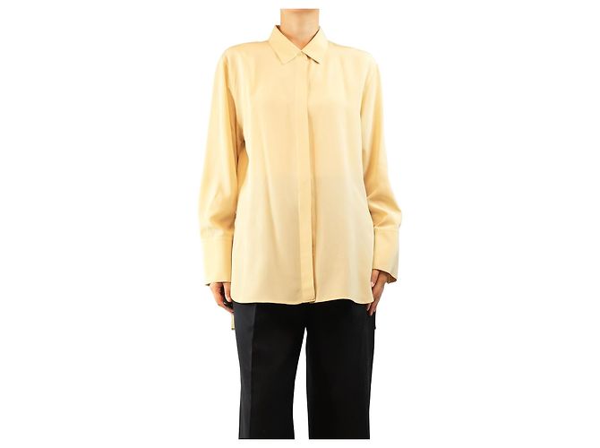 Joseph Seidenbluse Creme - Größe UK 12 Roh