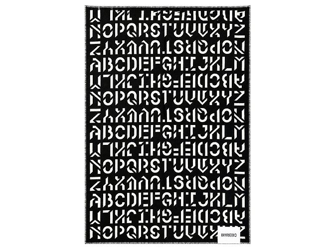 Autre Marque Black Alphabeta blanket
