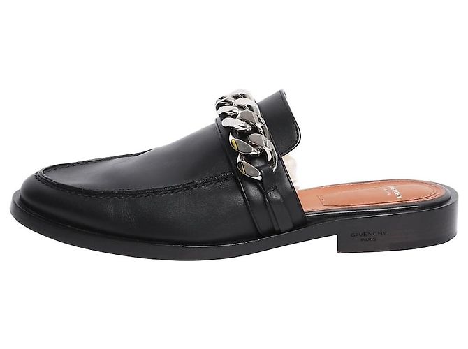 Givenchy Black chain-link flat mules - size EU 39