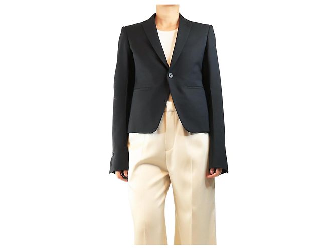 Rick Owens Black wool blazer - size UK 14