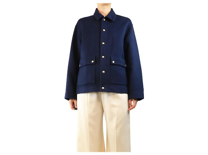 Céline Navy cashmere jacket - size UK 8 Navy blue