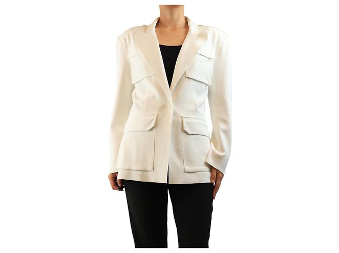 Norma Kamali Weißes Stretch-Jackett - size M