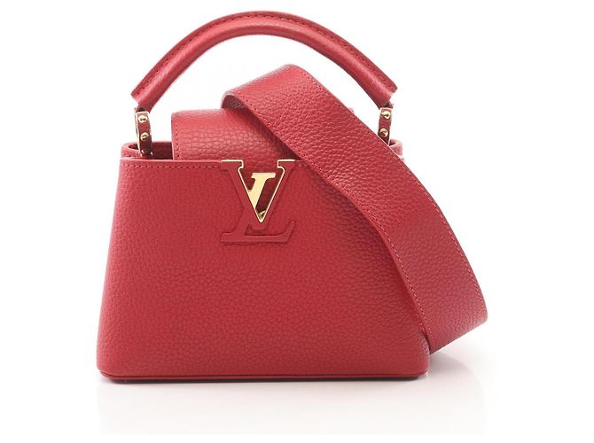 Louis Vuitton Capucines Mini 2-Way Handtasche Rot