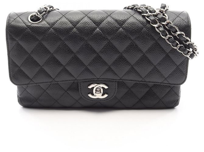 Timeless Borsa a tracolla Chanel Matelassé Double Flap Nero