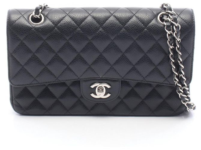 Borsa a tracolla Chanel Matelassé Double Flap Nero