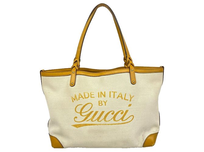 Borsa Tote Gucci 247209 Beige Giallo