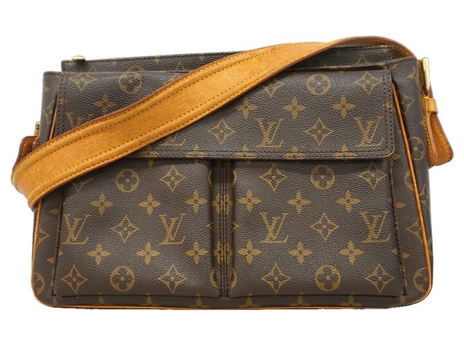 Borsa a tracolla Louis Vuitton Monogram Vivacite GM Marrone
