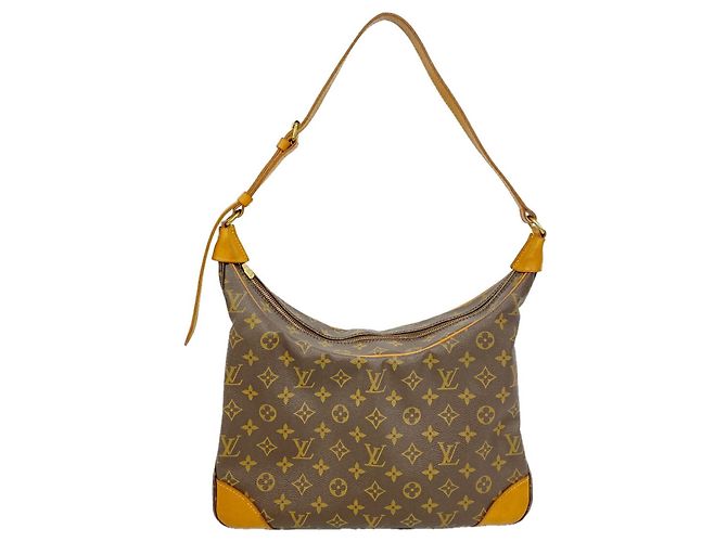 Borsa a tracolla Louis Vuitton Monogram Boulogne 35 Marrone