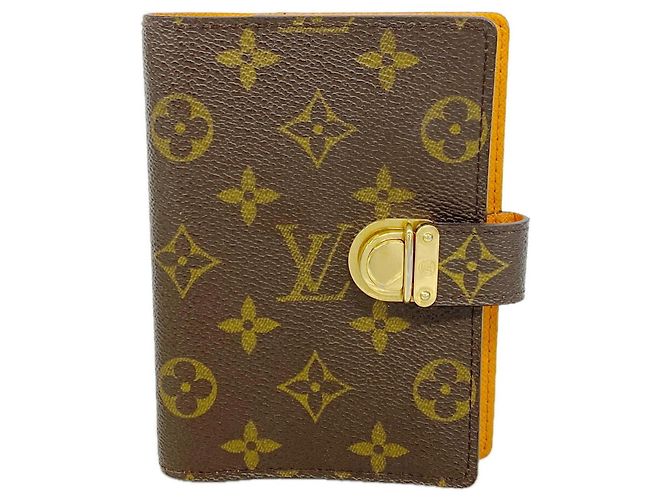 Louis Vuitton Monogram Agenda PM Notebook Cover Brown Grey