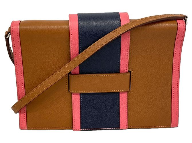 Hermès Borsa a tracolla Hermes in Evercolor Rosa Blu D'oro