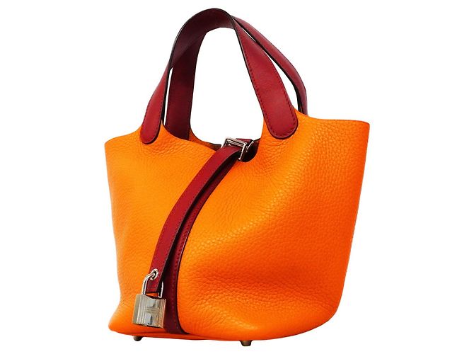 Hermès Hermes Picotin Lock PM Touch Handtasche Rot Orange