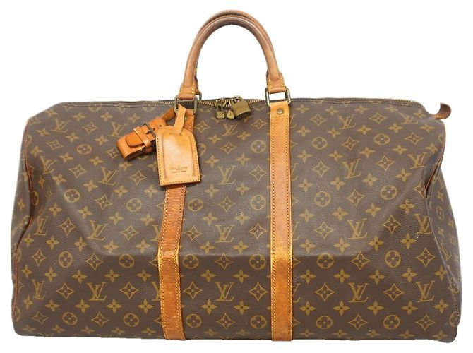 Louis Vuitton Boston Monogram Keepall 55 Marrone