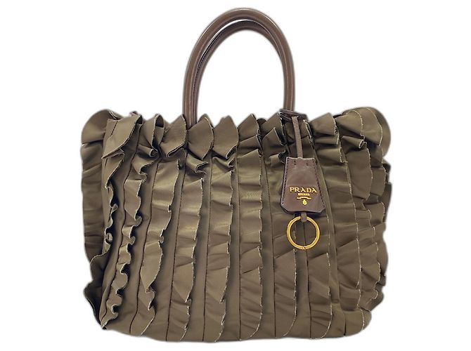 Borsa con volant PRADA in Brown Marrone