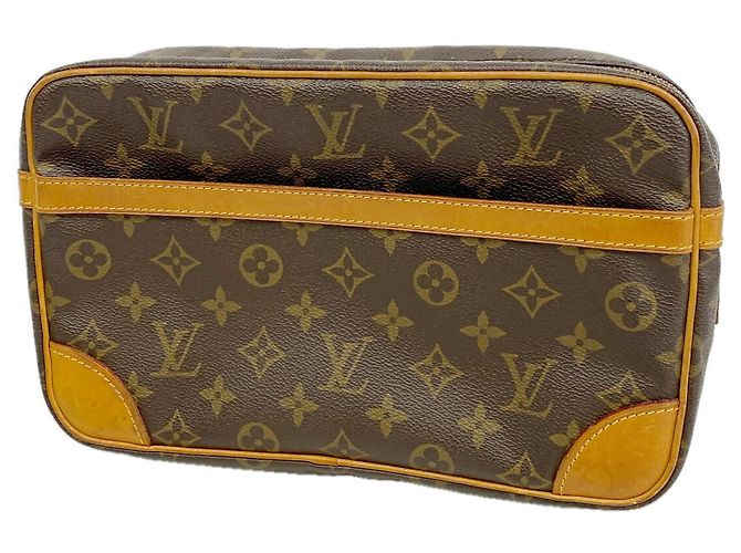 Borsa a Clutch Louis Vuitton Monogram Compiegne 28 Marrone