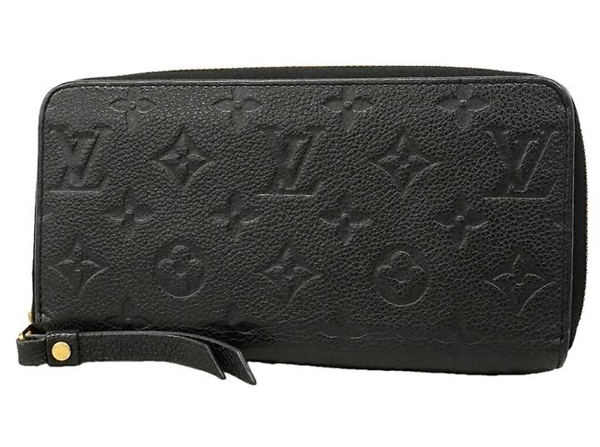 Louis Vuitton Monogram Empreinte Zippy Wallet Schwarz