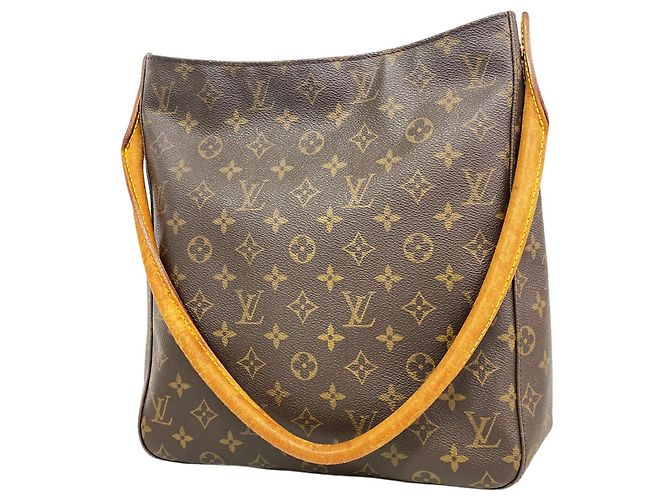 Borsa a tracolla Louis Vuitton Monogram Looping GM Marrone