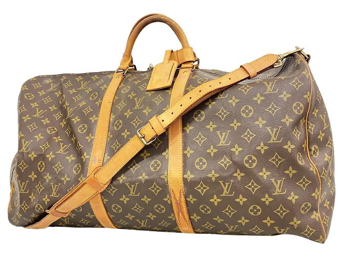 Louis Vuitton Boston Monogram Keepall Bandoulière 60 Marrone