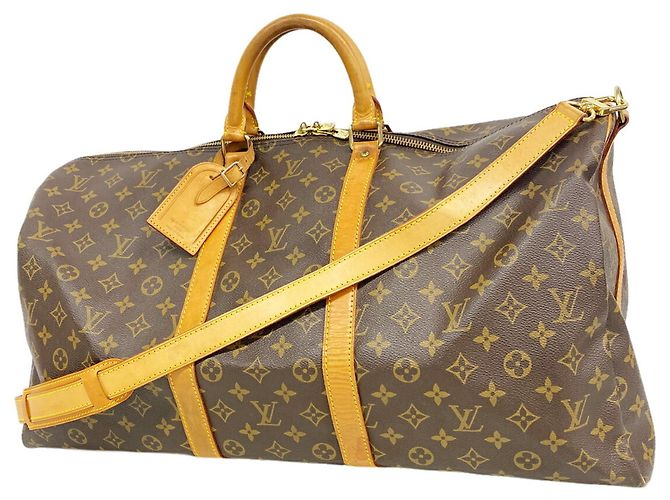 Louis Vuitton Monogram Keepall Bandoulière 55 Marrone
